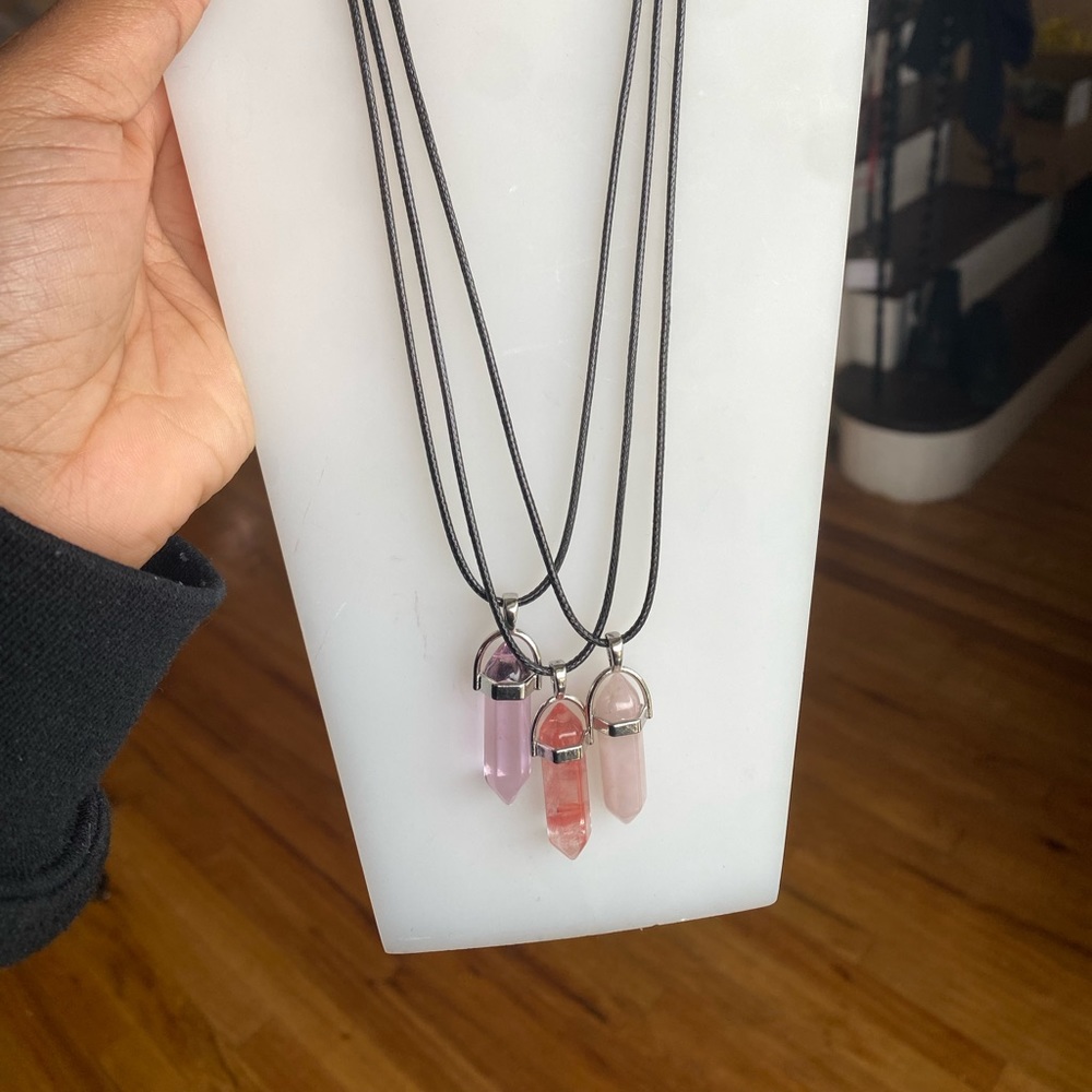 Pretty in Pink Resin Necklace Set